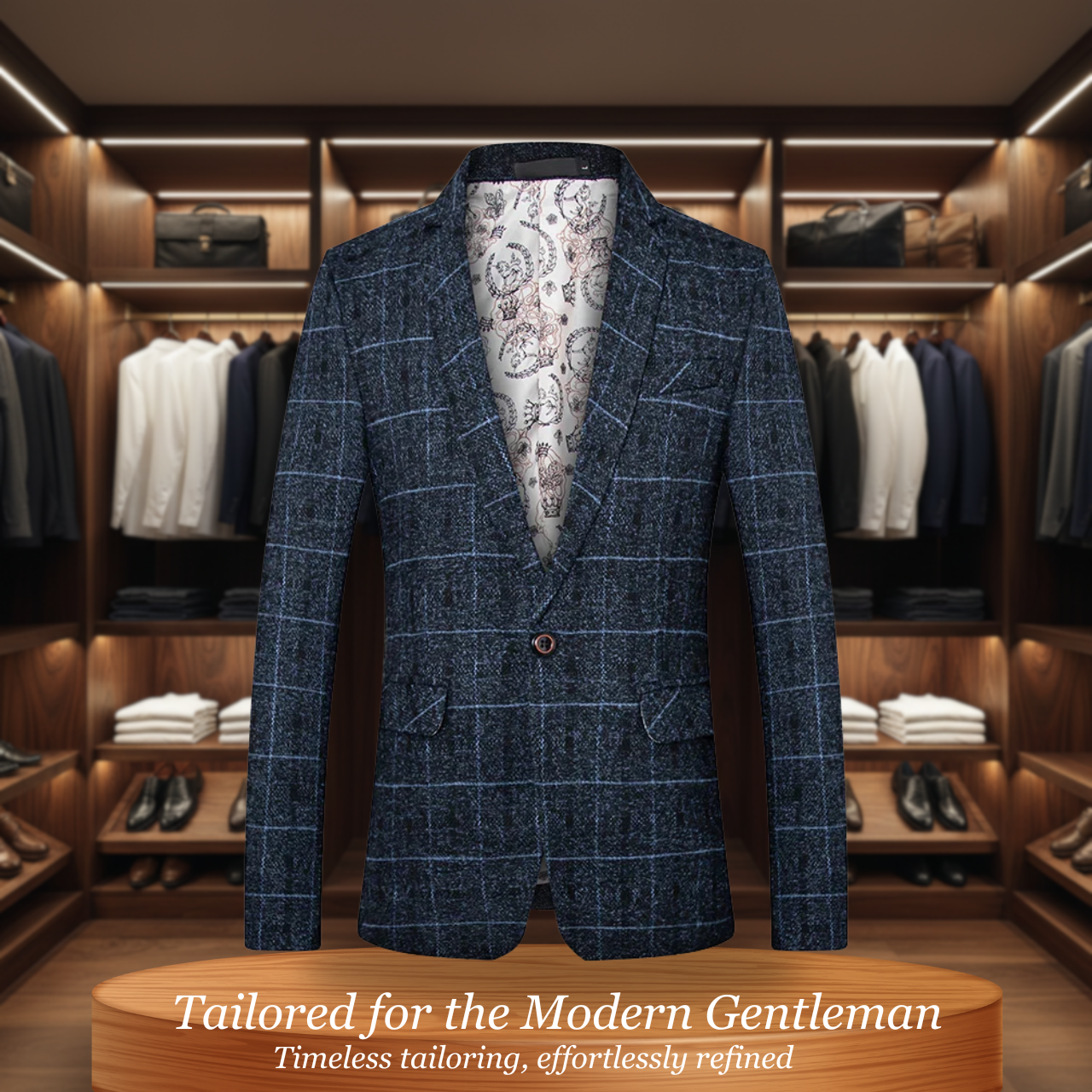 Monaco  | Premium Cotton Check Blazer with Tailored Comfort and Style