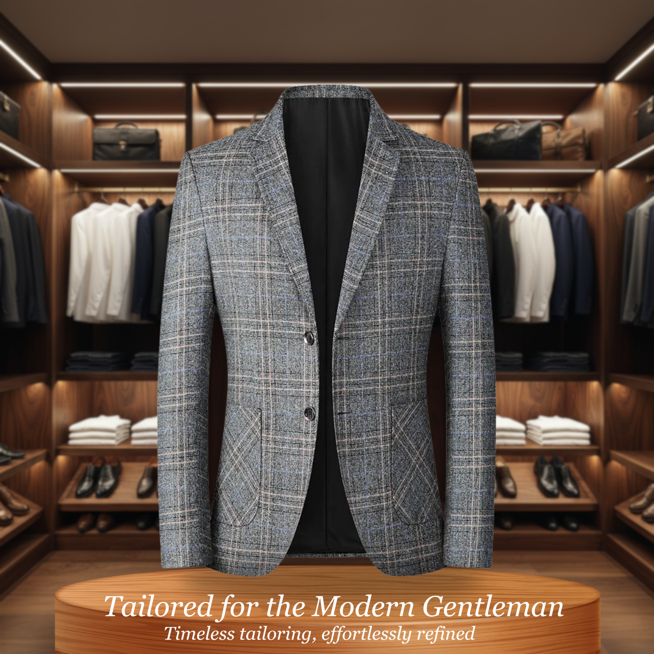 Peter | Tailored Plaid Jacket for Business and Beyond