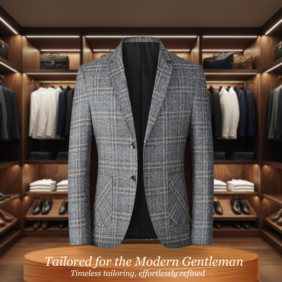 Peter | Tailored Plaid Jacket for Business and Beyond