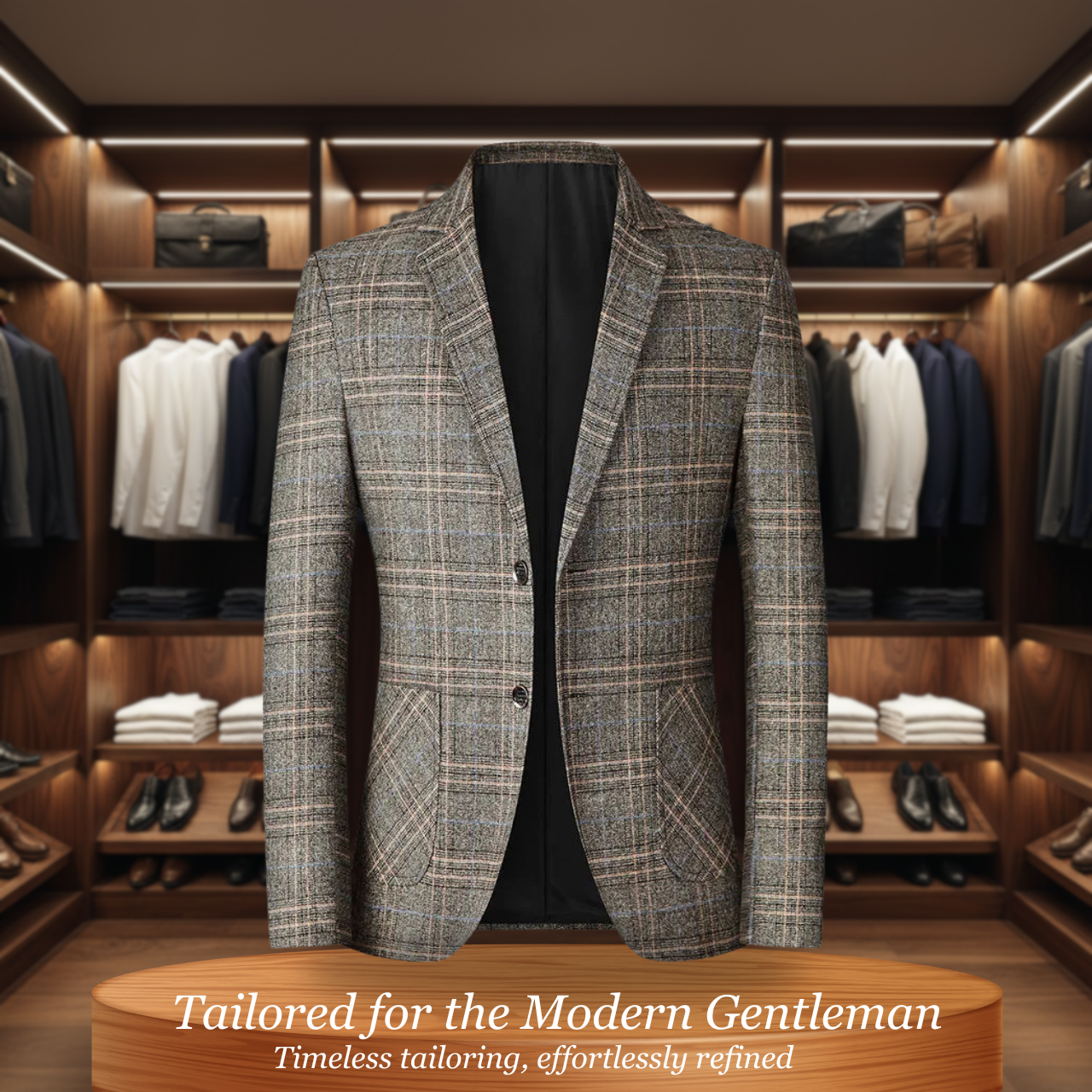 Peter | Tailored Plaid Jacket for Business and Beyond
