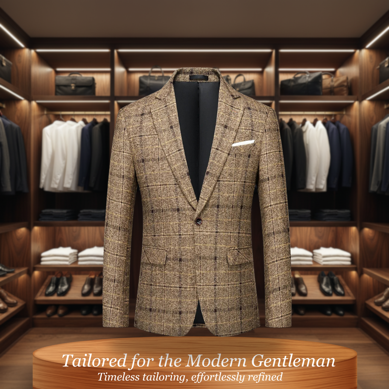 Glen | Classic Check Wool-Blend Jacket for Modern Versatility