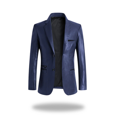 Blake | Italian-Inspired Tailored Leather Jacket with Zippered