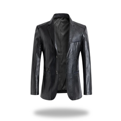 Blake | Italian-Inspired Tailored Leather Jacket with Zippered