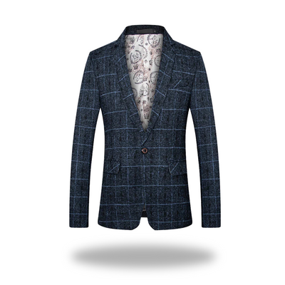 Monaco  | Premium Cotton Check Blazer with Tailored Comfort and Style
