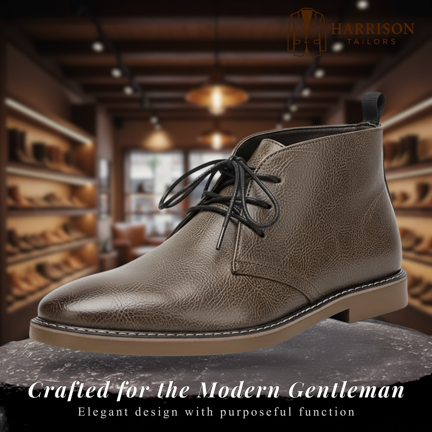 Alexander | Retro British Ankle Boots with Lace-Up Closure