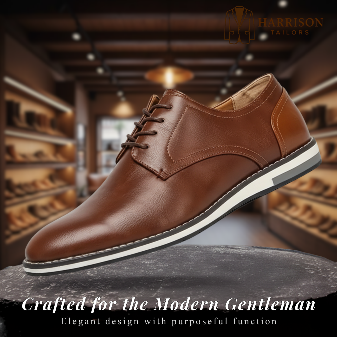 George | Men's Brown Lace-Up Shoes