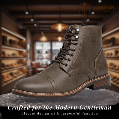 Jack | Vintage Industrial - Lace-Up Ankle Boots