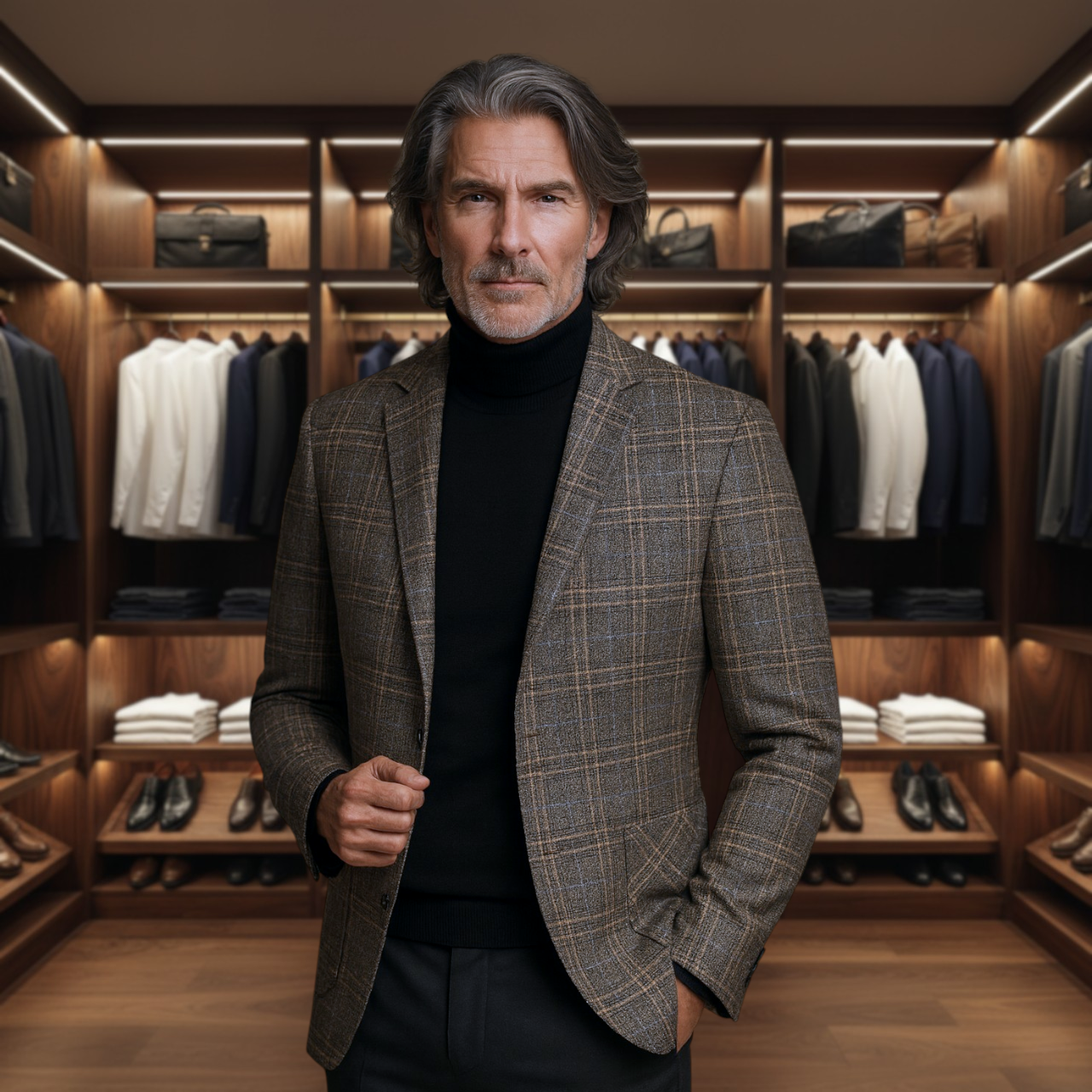 Peter | Tailored Plaid Jacket for Business and Beyond