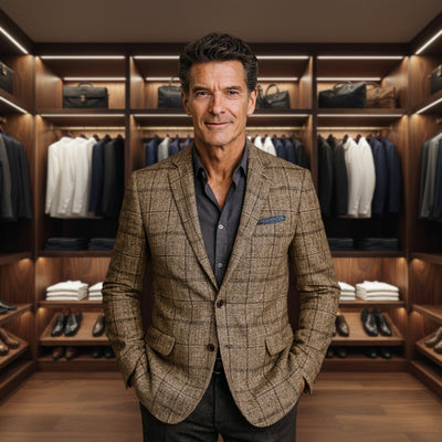 Monaco  | Premium Cotton Check Blazer with Tailored Comfort and Style