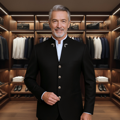 Lucas | Classic Stand Collar Jacket with Timeless Appeal