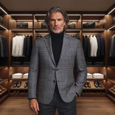Peter | Tailored Plaid Jacket for Business and Beyond